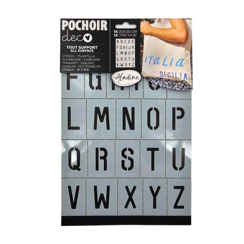 Pochoir alphabet tout - pochoir,
