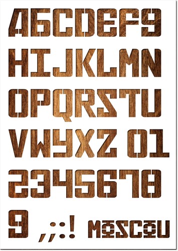 Pochoir lettre plastique - a4,