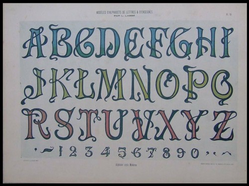 Alphabet art nouveau 1903 - nouveau,