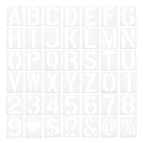 Pièces pochoirs lettres 10 - 42,