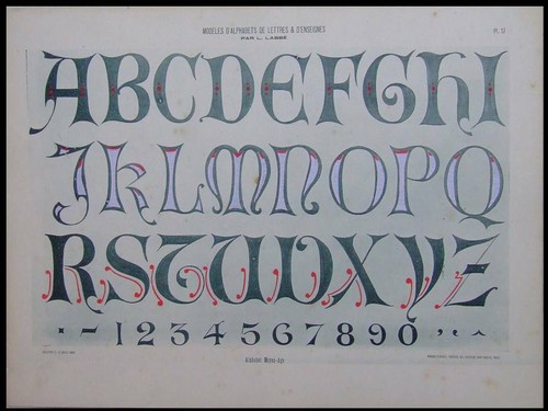 Alphabet art nouveau 1903 - -,