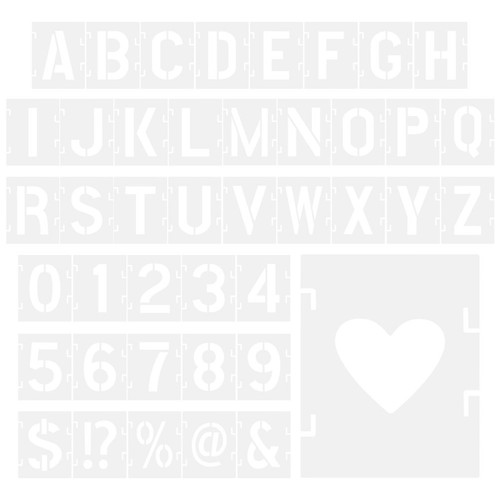 Pochoir lettre alphabet - pochoir, grand